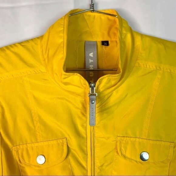 COLUTHA YELLOW SLEEVELESS WINDBREAKER SPRING OUTDOOR JACKET WOMEN SIZE SMALL - Picture 5 of 16